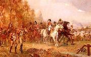 Robert Alexander Hillingford Napoleon with His Troops at the Battle of Borodino, 1812 painting